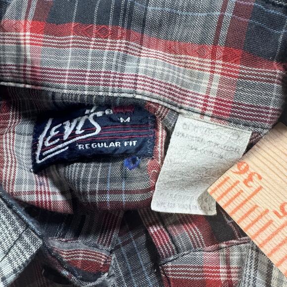 Levi’s Vintage Black Pearl Snap Button Down Regular Fit Medium WITH FLAWS - Picture 7 of 14